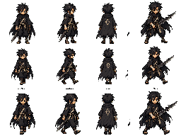Kiro 64 pixel game sprite sheet with idle and walking frames